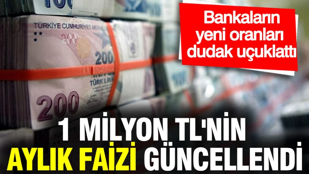 Mevduat Faizleriyle 1 Milyon TL’nin Aylık Kazancı Kaç TL Oldu? Yeni Hesaplama - Ekonomi Haberleri